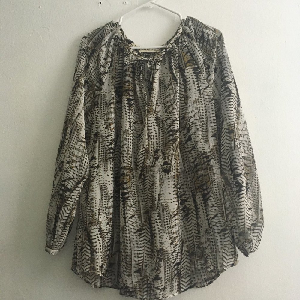 Animal Print sheer blouse
